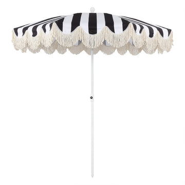 Mariner 6.5 ft. Classic Cottage Fringe Tassel Market Beach Umbrella